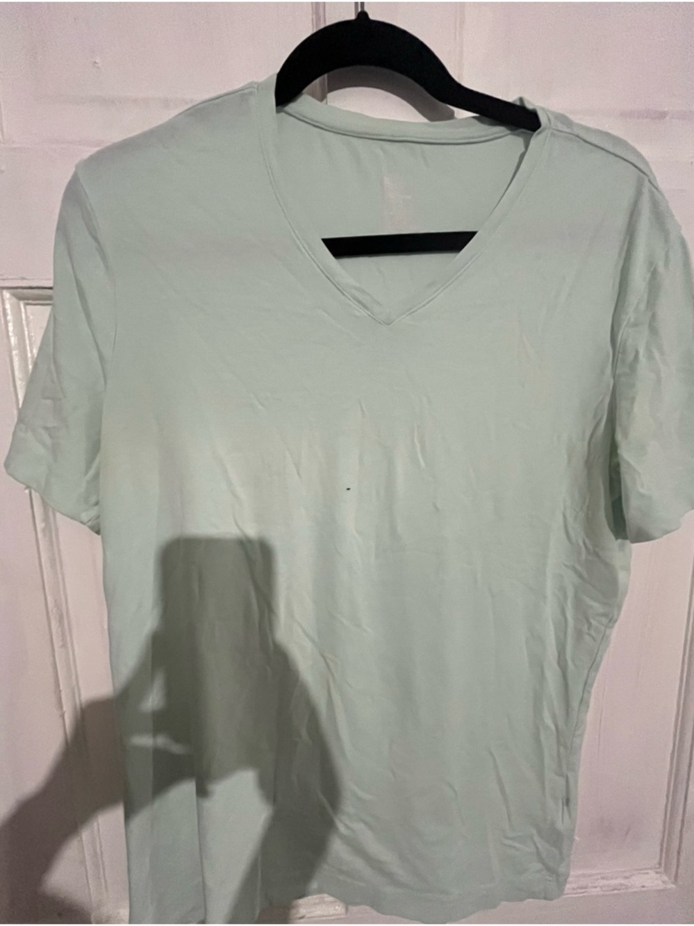 H&M Light Mint Green V-Neck Short Sleeve Tee